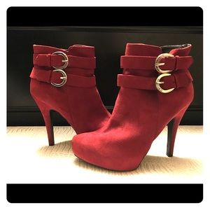 Red Guess Boot High Heels